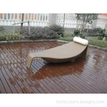All Weather Outdoor Rattan Daybed Leaf Bed For Patio Beach